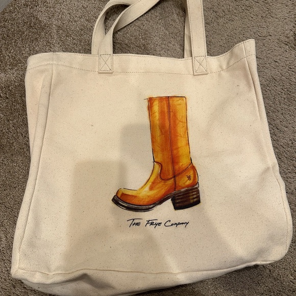 Handbags - The Frye Company Canvas Tote Bag with Boot Design